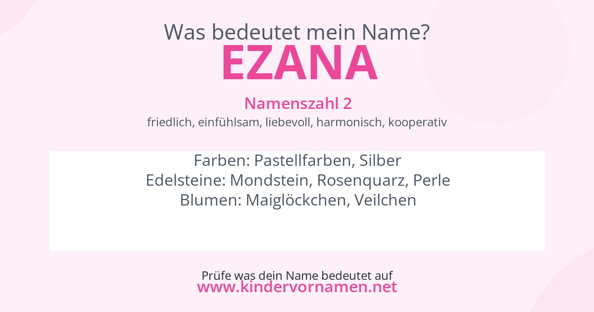 Was bedeutet der Name Ezana?