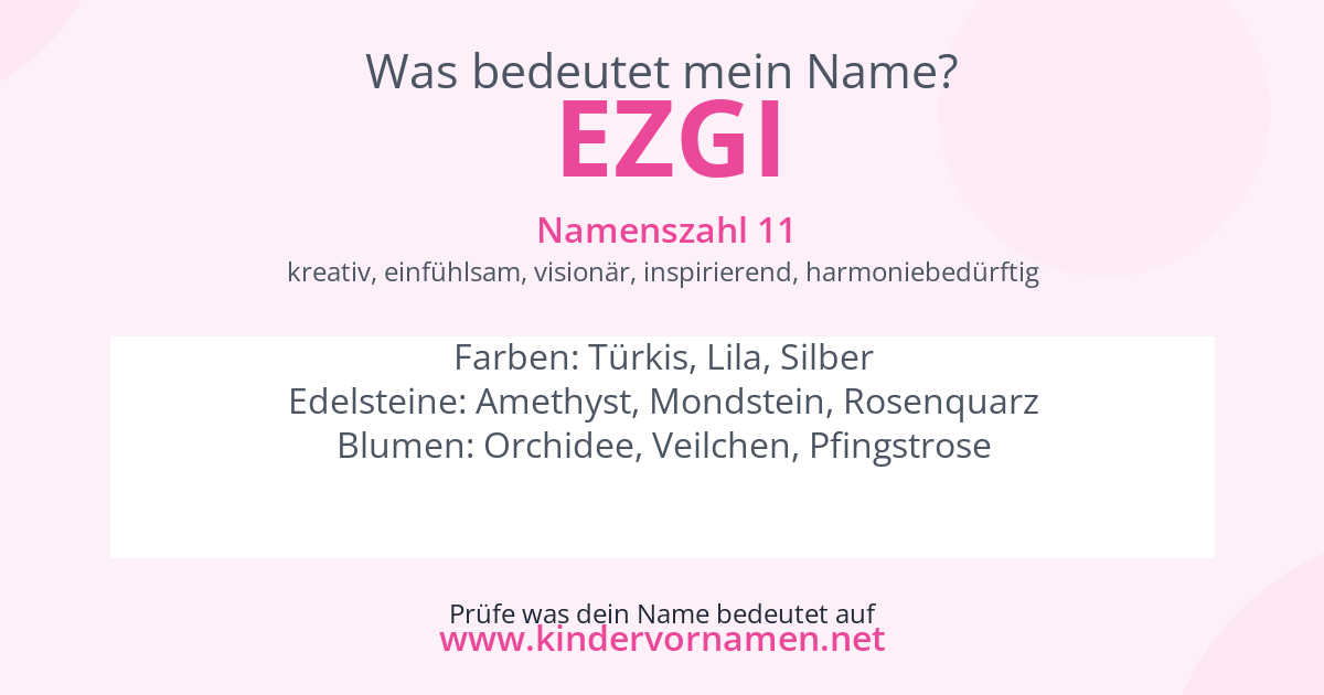 Was bedeutet der Name Ezgi?