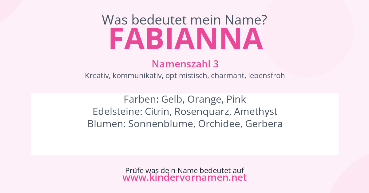 Was bedeutet der Name Fabianna?