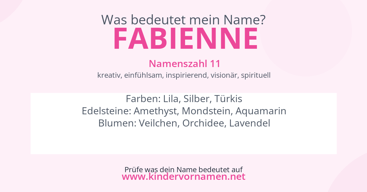 Was bedeutet der Name Fabienne?