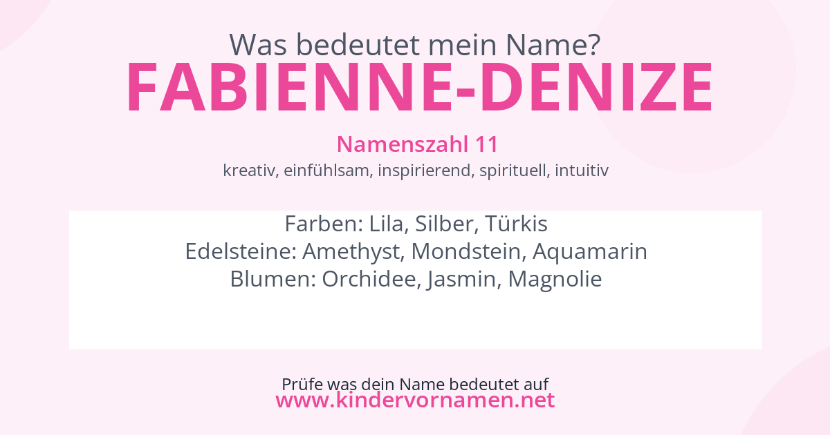 Was bedeutet der Name Fabienne-Denize?