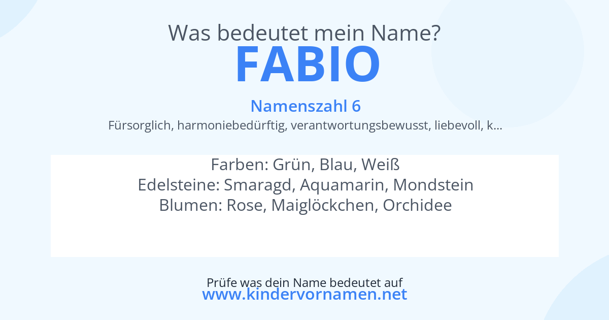 Was bedeutet der Name Fabio?