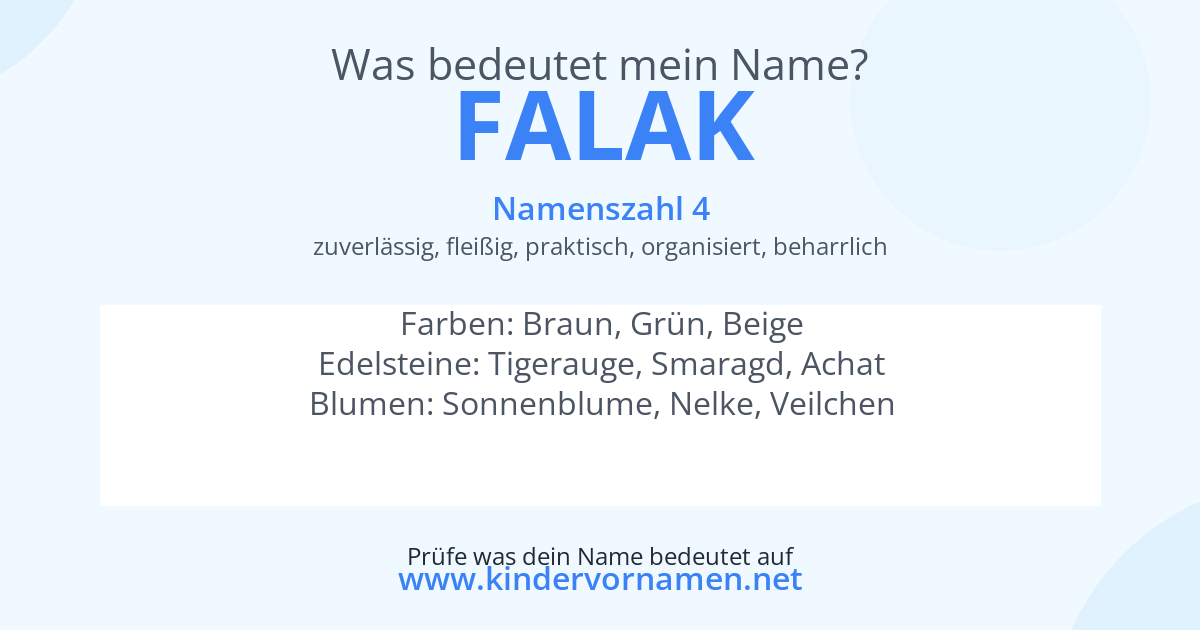 Was bedeutet der Name Falak?