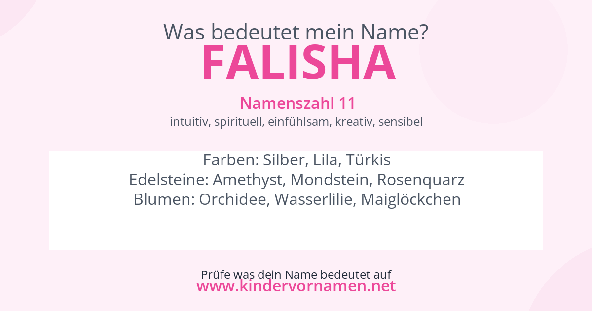 Was bedeutet der Name Falisha?