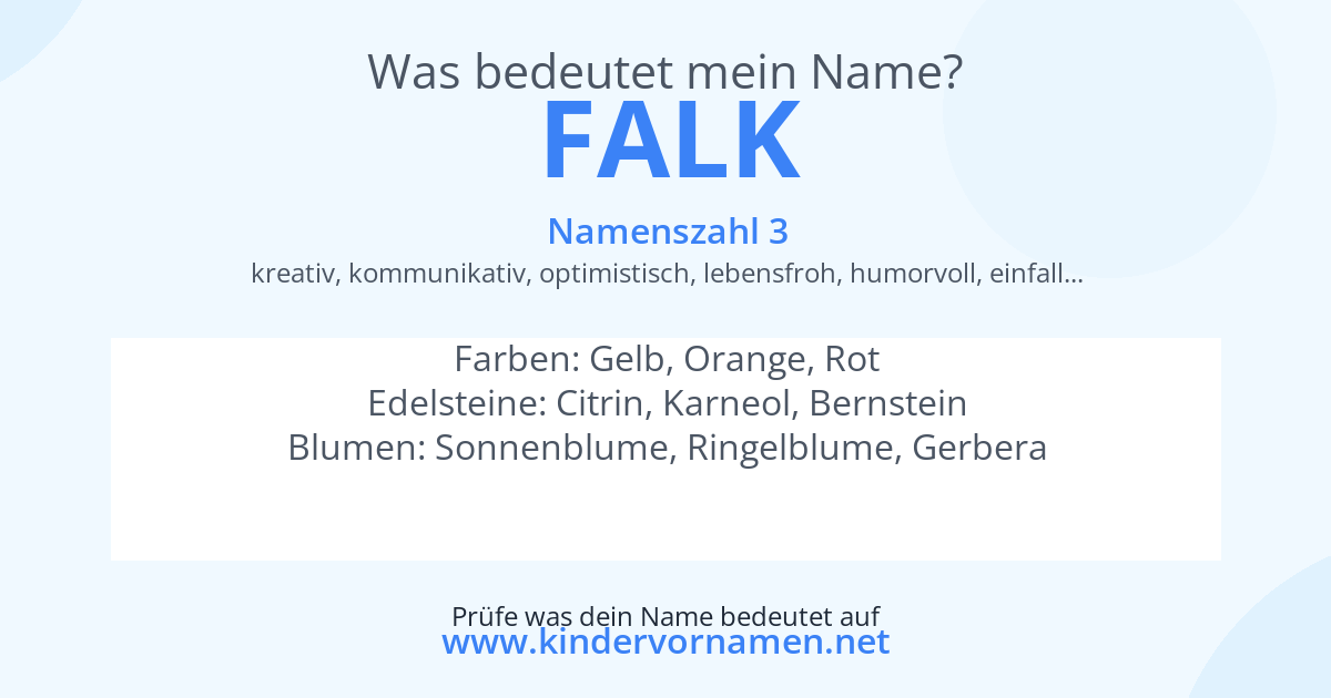 Was bedeutet der Name Falk?