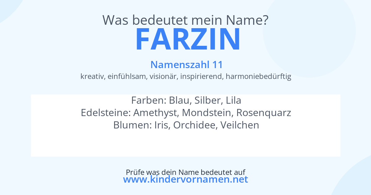 Was bedeutet der Name Farzin?