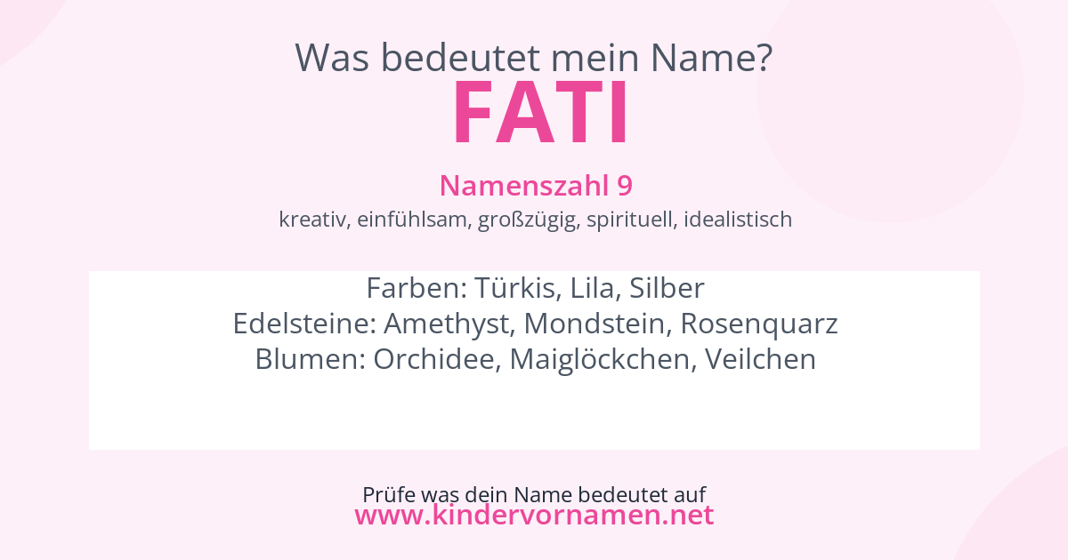 Was bedeutet der Name Fati?