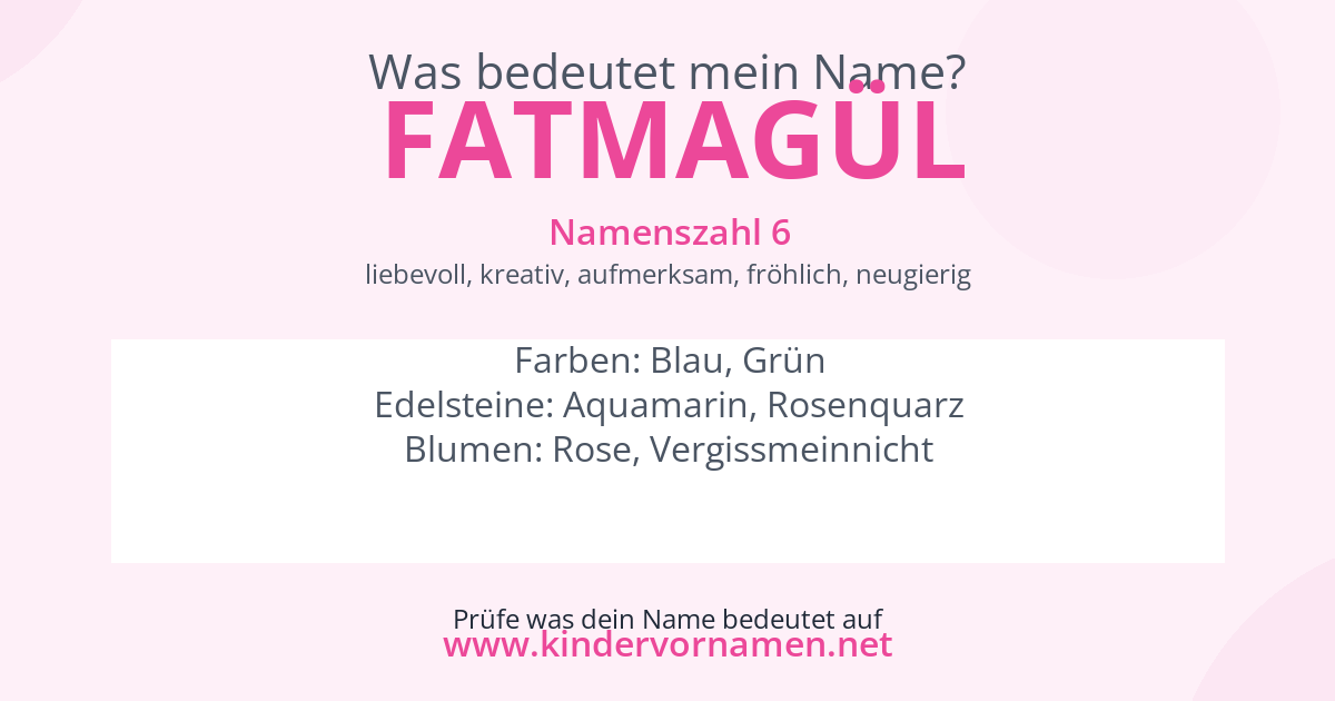Was bedeutet der Name Fatmagül?