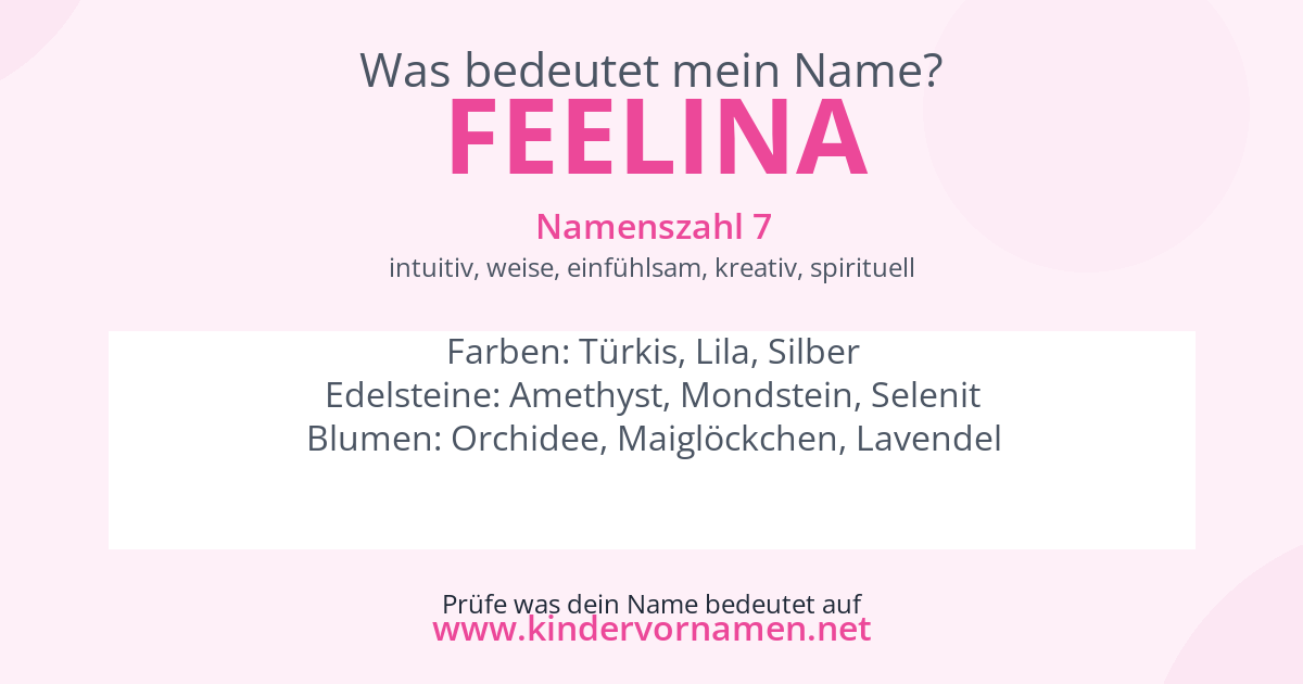 Was bedeutet der Name Feelina?