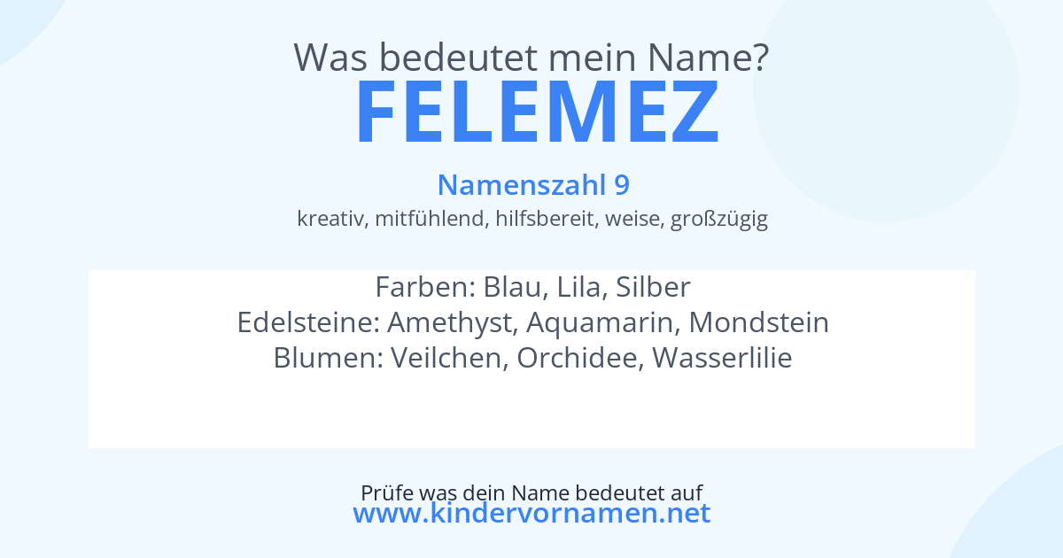 Was bedeutet der Name Felemez?