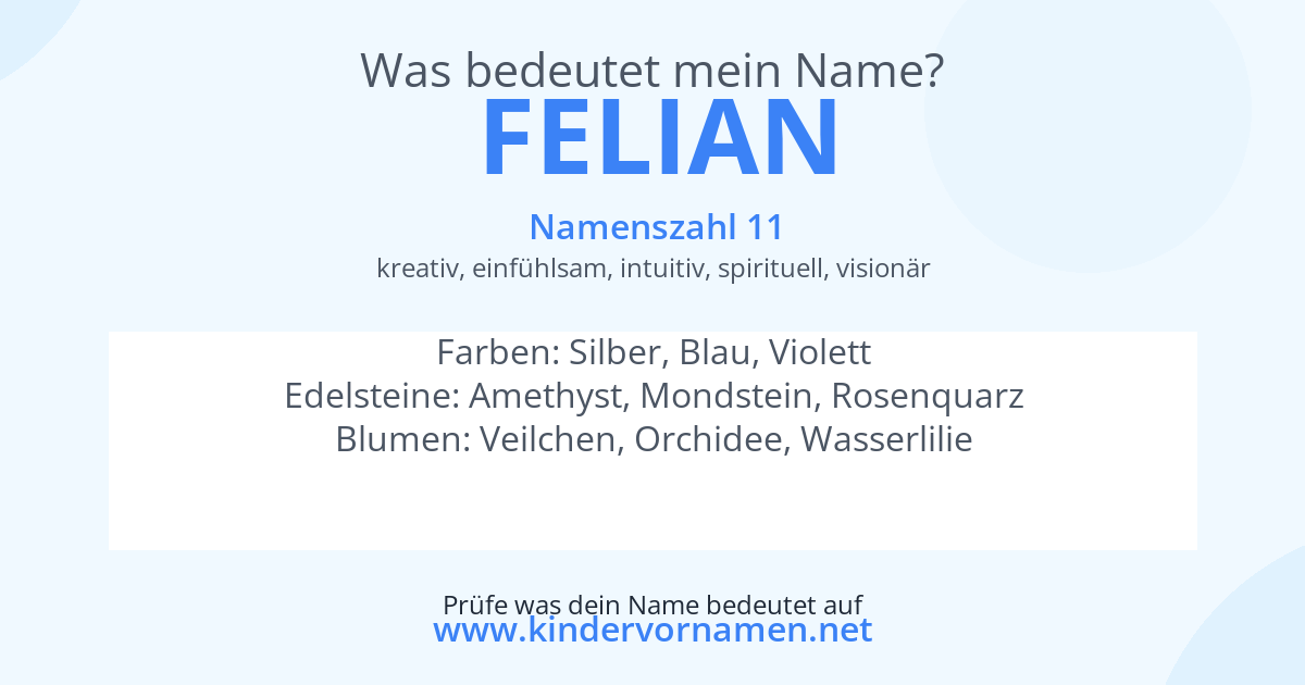 Was bedeutet der Name Felian?
