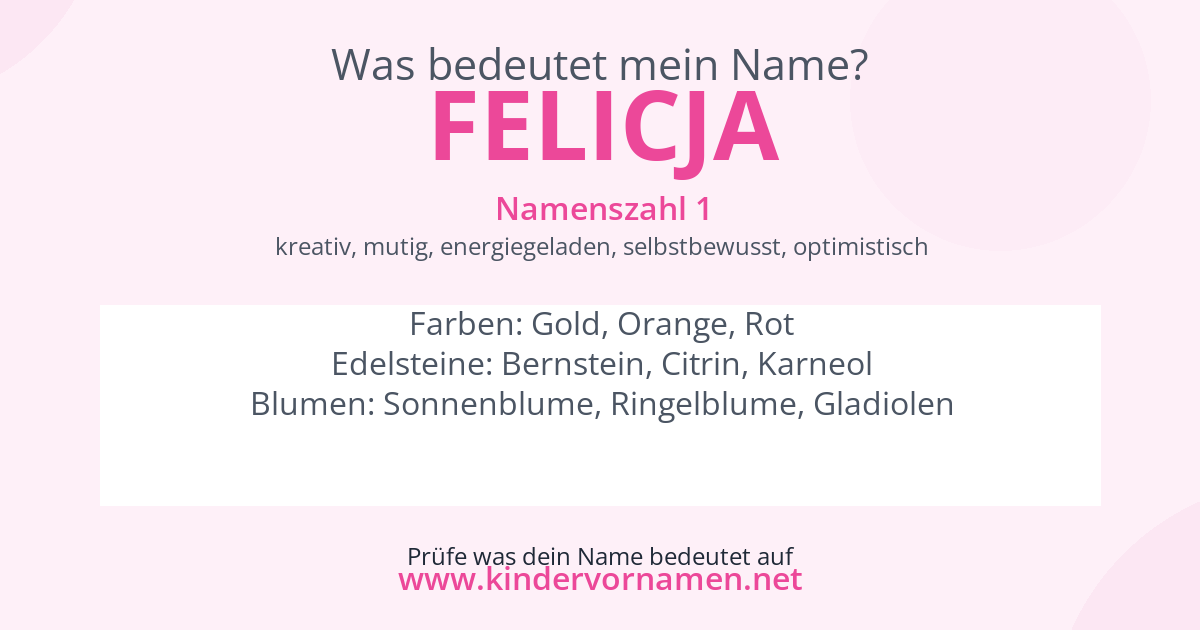 Was bedeutet der Name Felicja?