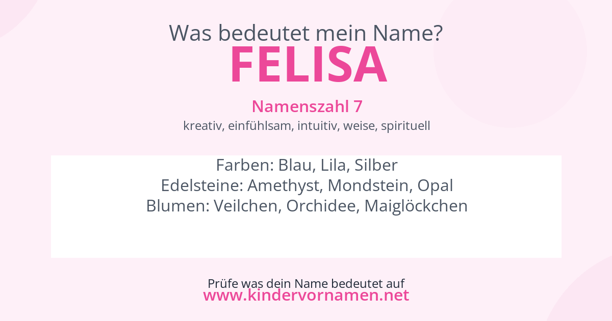 Was bedeutet der Name Felisa?
