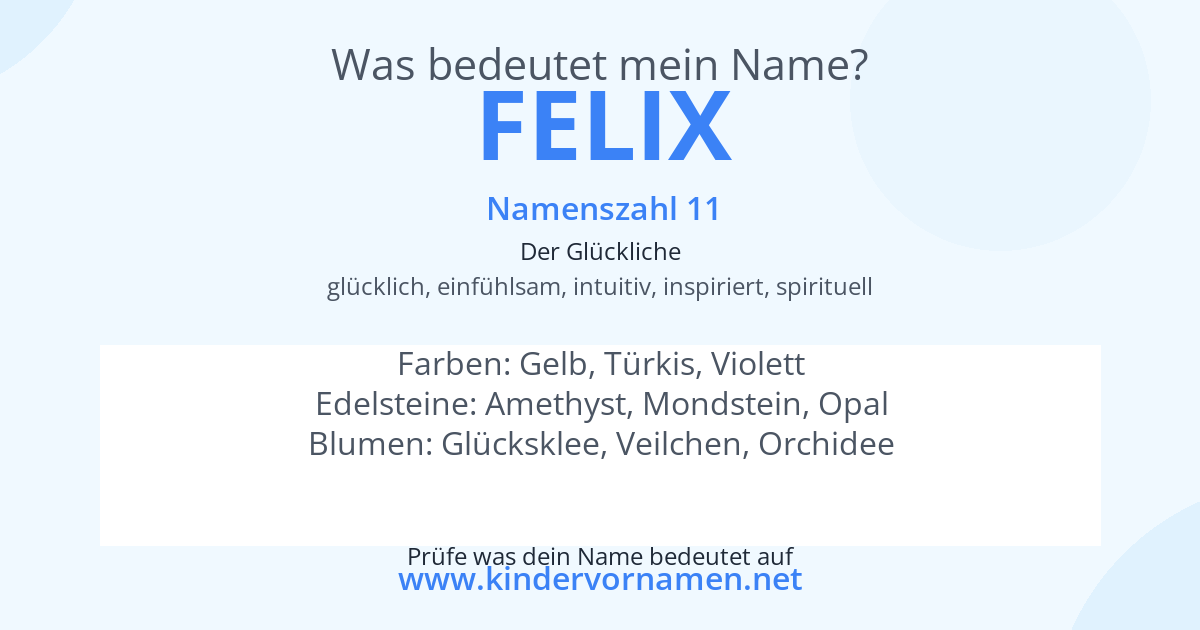 Was bedeutet der Name Felix?