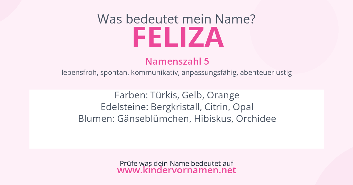 Was bedeutet der Name Feliza?