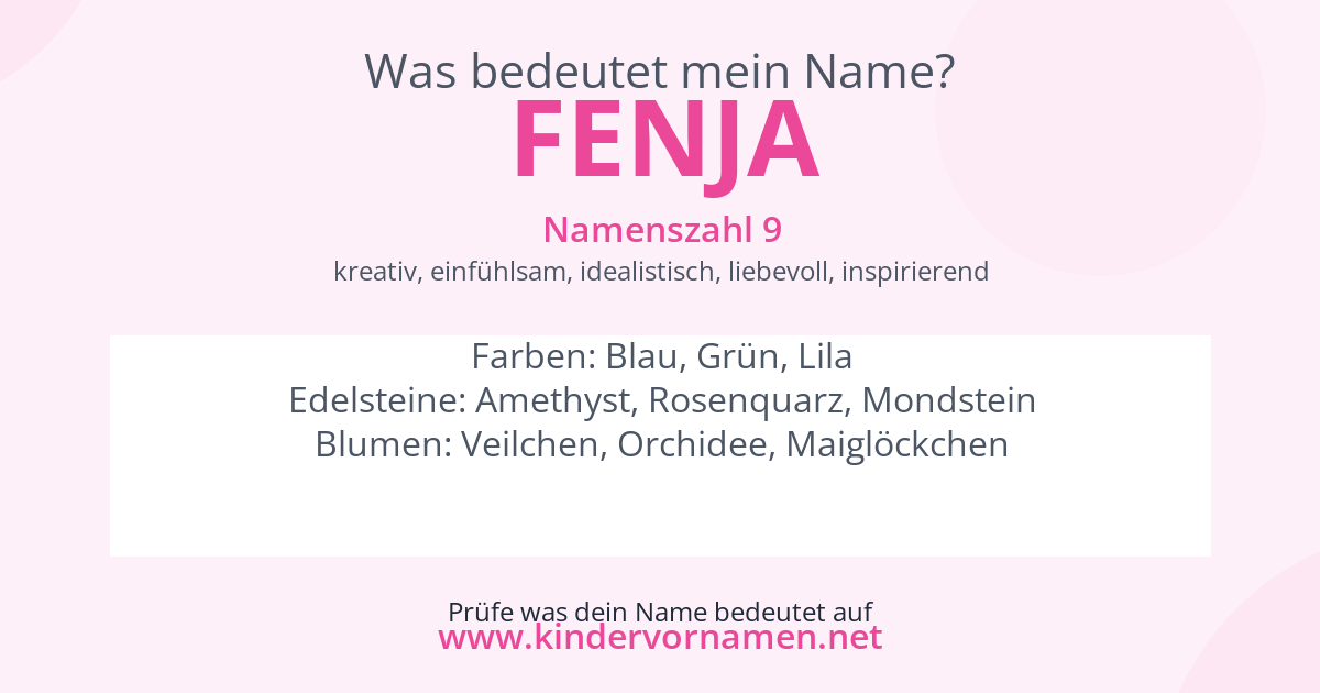 Was bedeutet der Name Fenja?