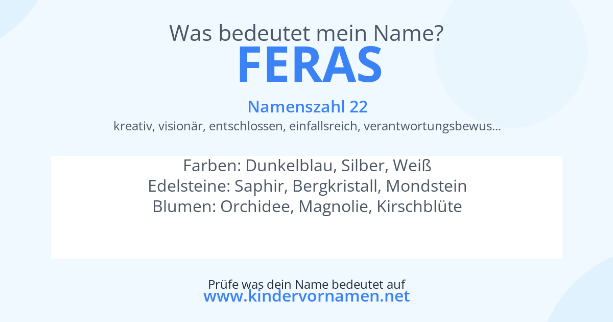 Was bedeutet der Name Feras?