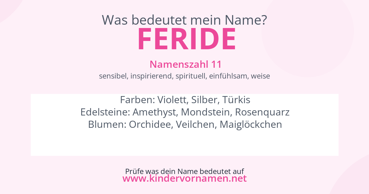 Was bedeutet der Name Feride?