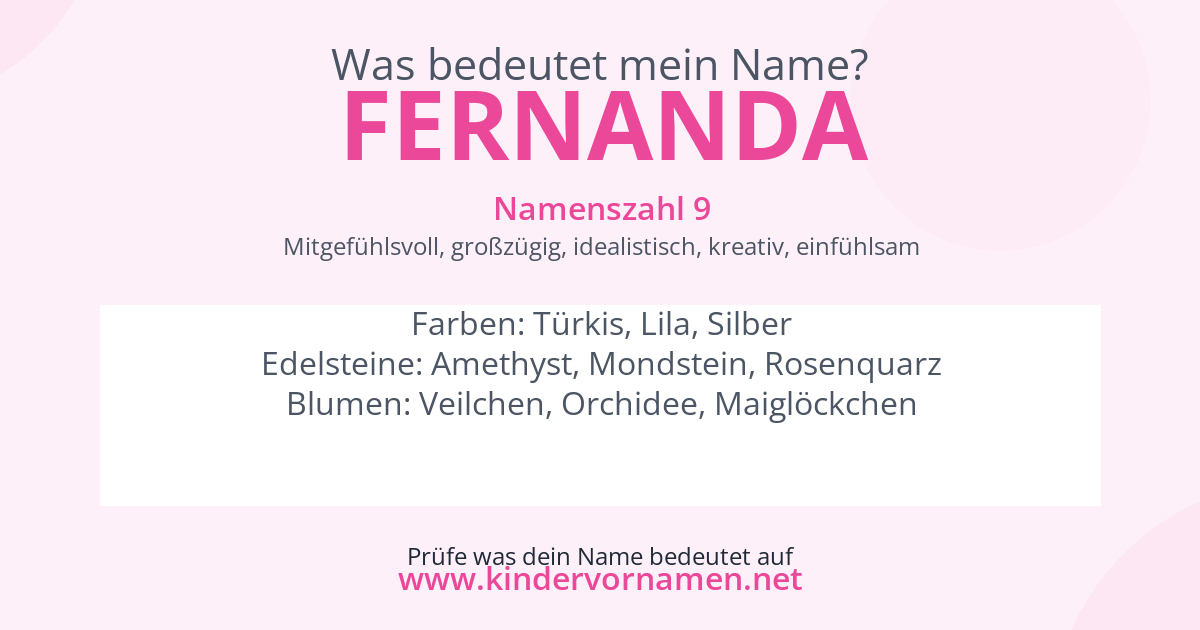 Was bedeutet der Name Fernanda?