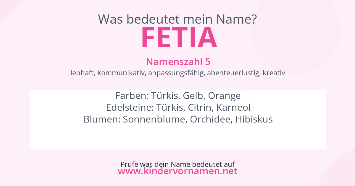 Was bedeutet der Name Fetia?