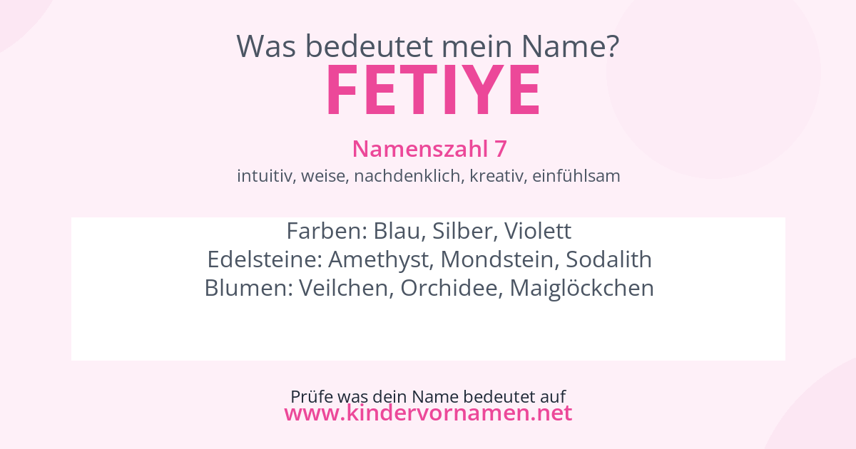 Was bedeutet der Name Fetiye?