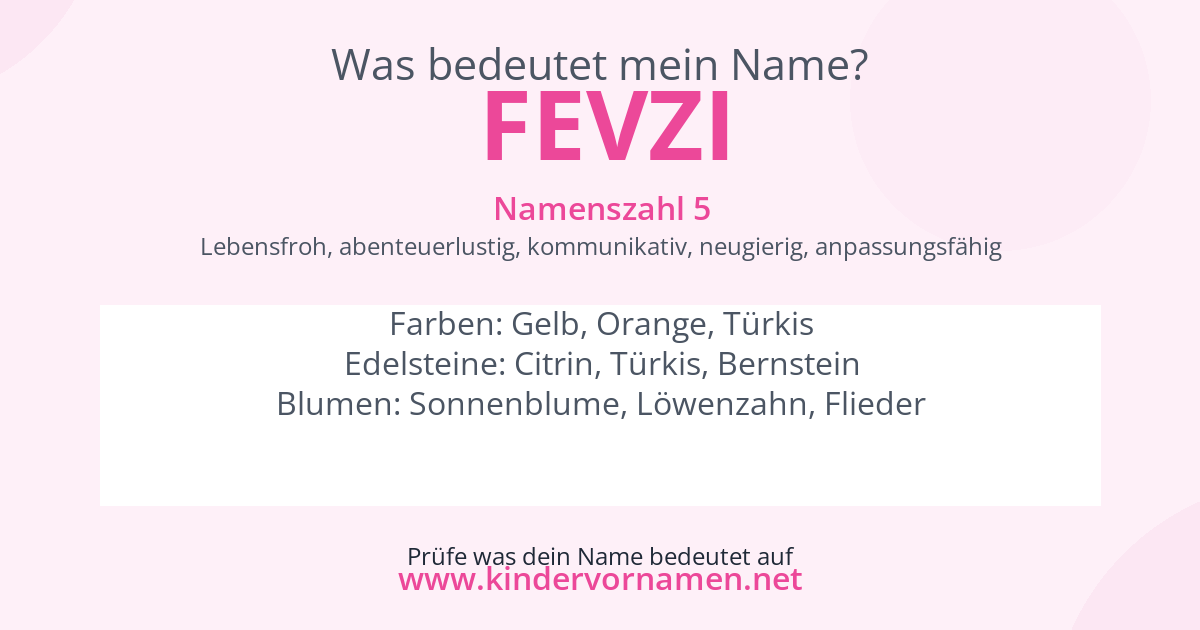 Was bedeutet der Name Fevzi?