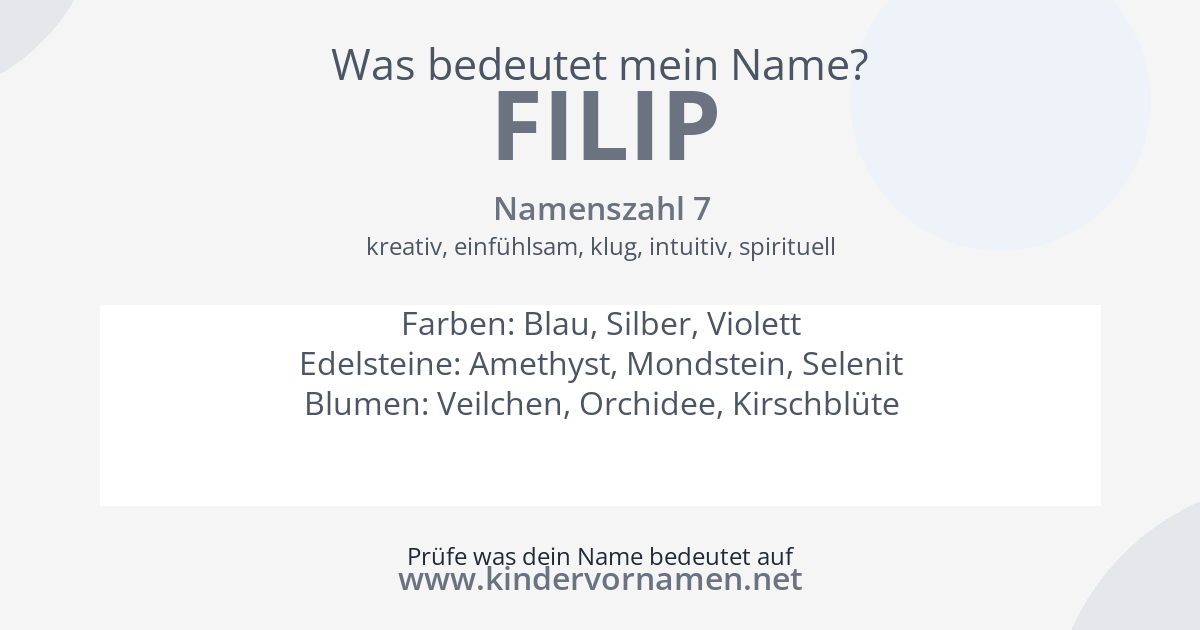 Was bedeutet der Name Filip?