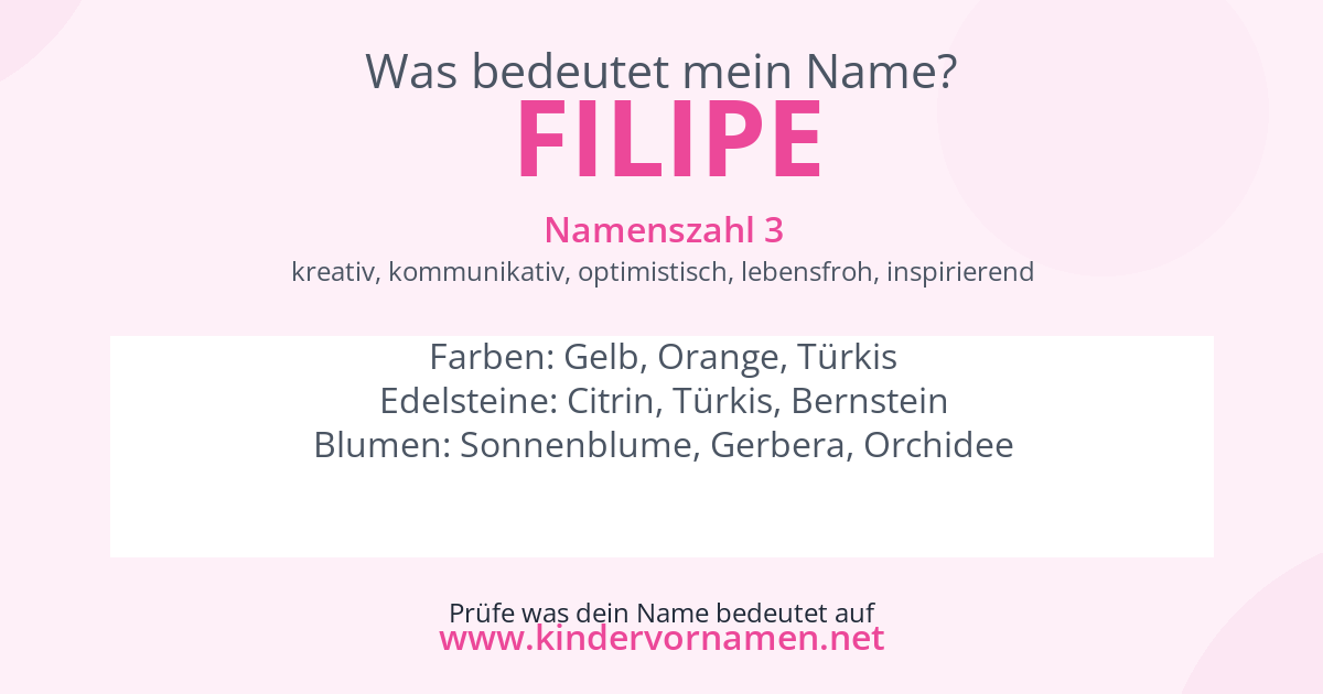 Was bedeutet der Name Filipe?