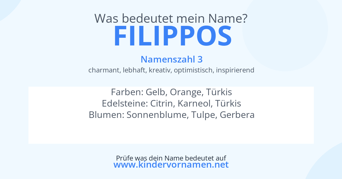 Was bedeutet der Name Filippos?