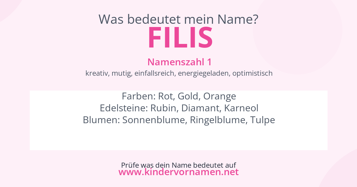 Was bedeutet der Name Filis?