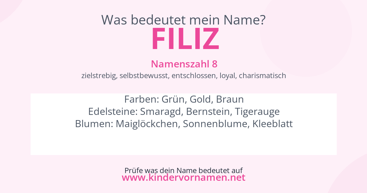 Was bedeutet der Name Filiz?