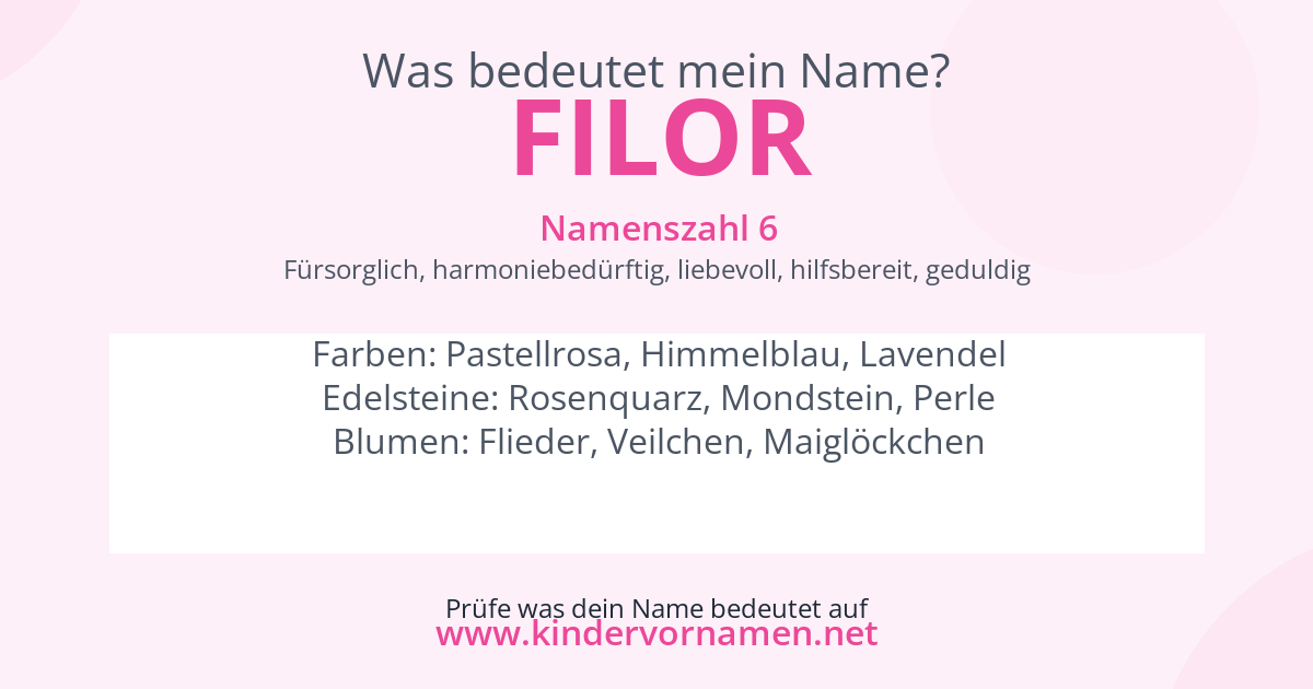 Was bedeutet der Name Filor?