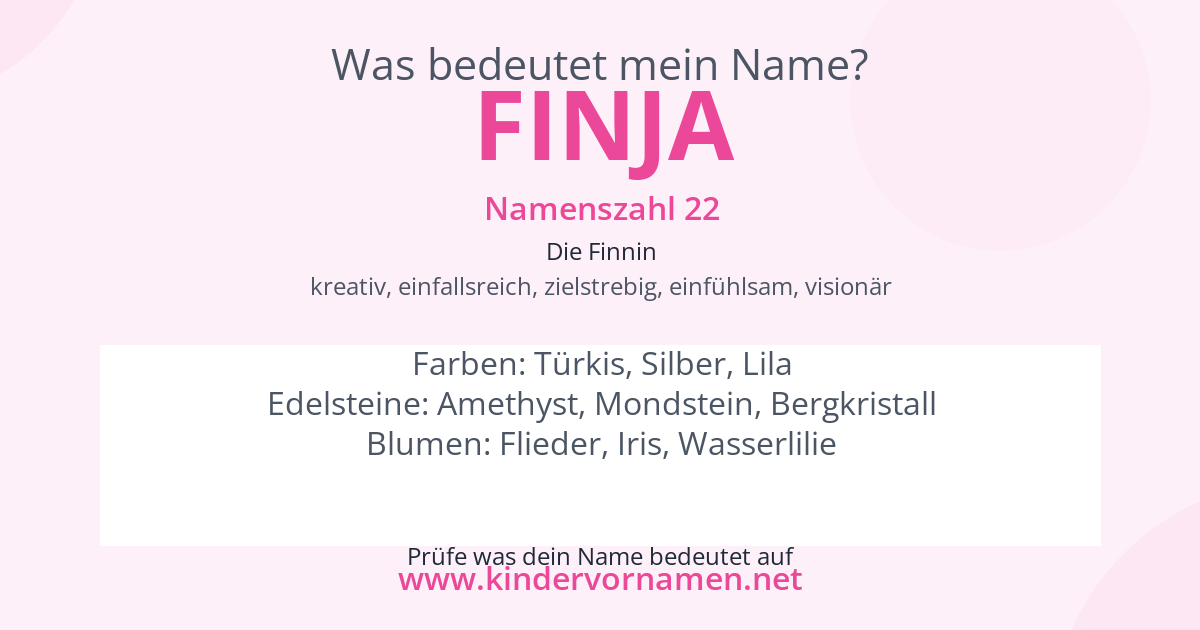 Was bedeutet der Name Finja?