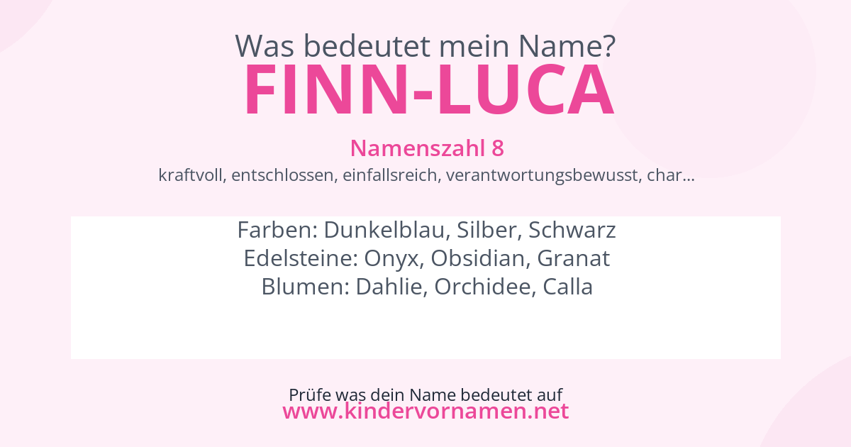 Was bedeutet der Name Finn-Luca?