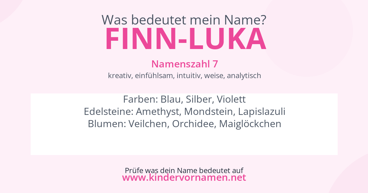 Was bedeutet der Name Finn-Luka?