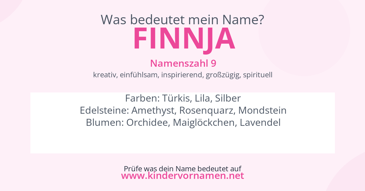 Was bedeutet der Name Finnja?