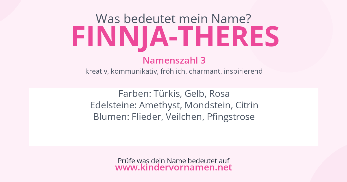 Was bedeutet der Name Finnja-Theres?