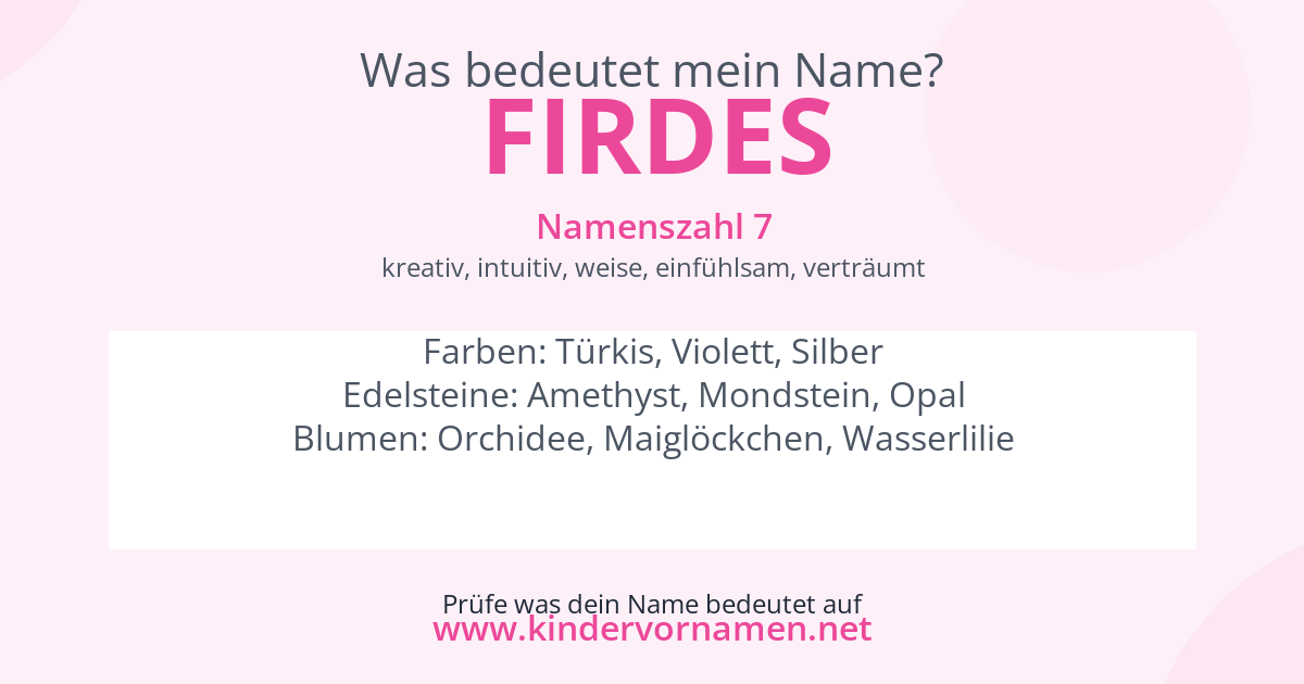 Was bedeutet der Name Firdes?