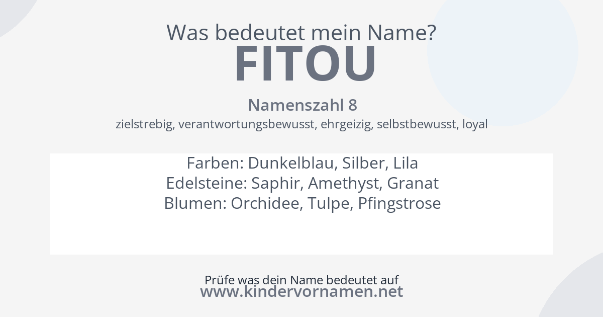 Was bedeutet der Name Fitou?