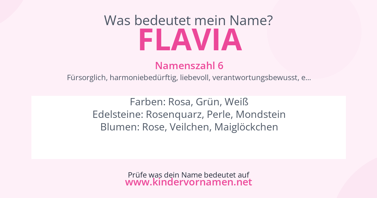 Was bedeutet der Name Flavia?