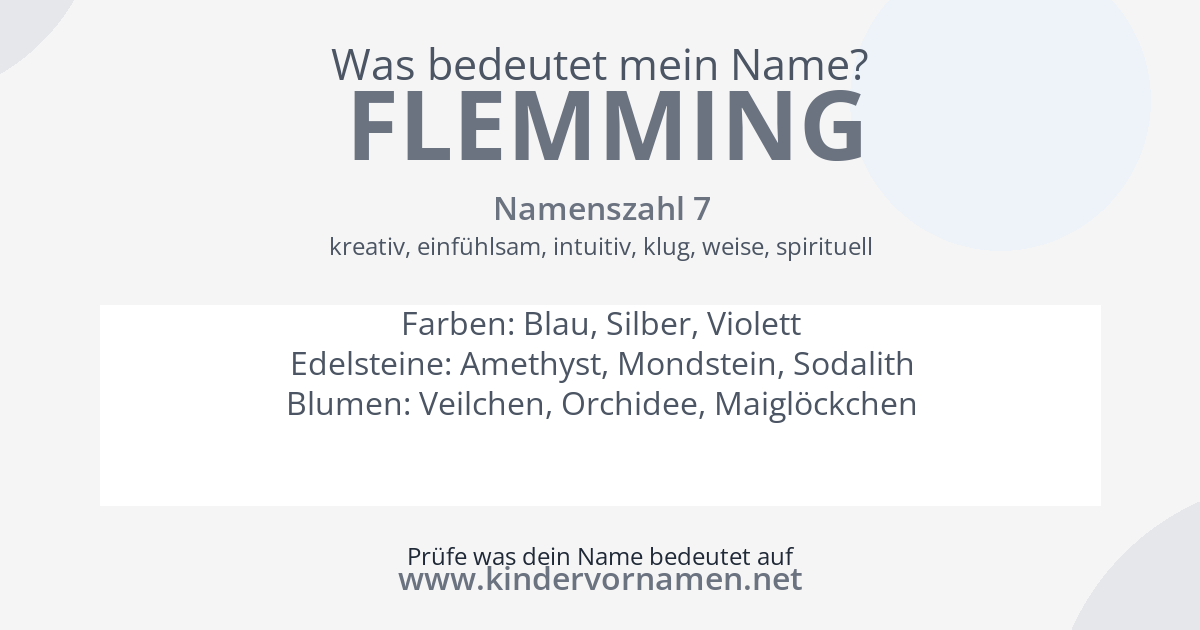 Was bedeutet der Name Flemming?