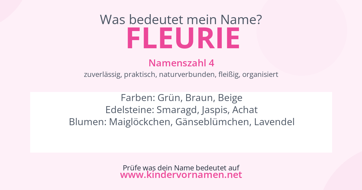Was bedeutet der Name Fleurie?