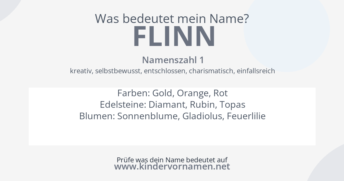Was bedeutet der Name Flinn?