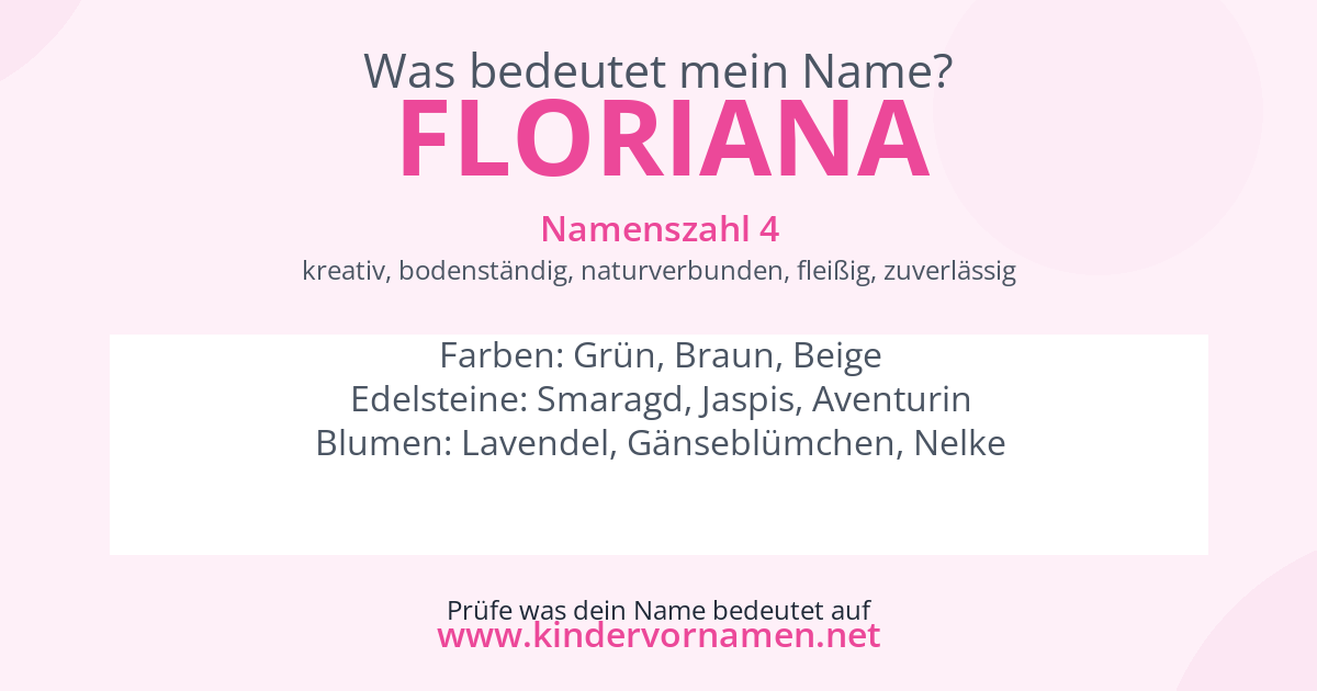 Was bedeutet der Name Floriana?