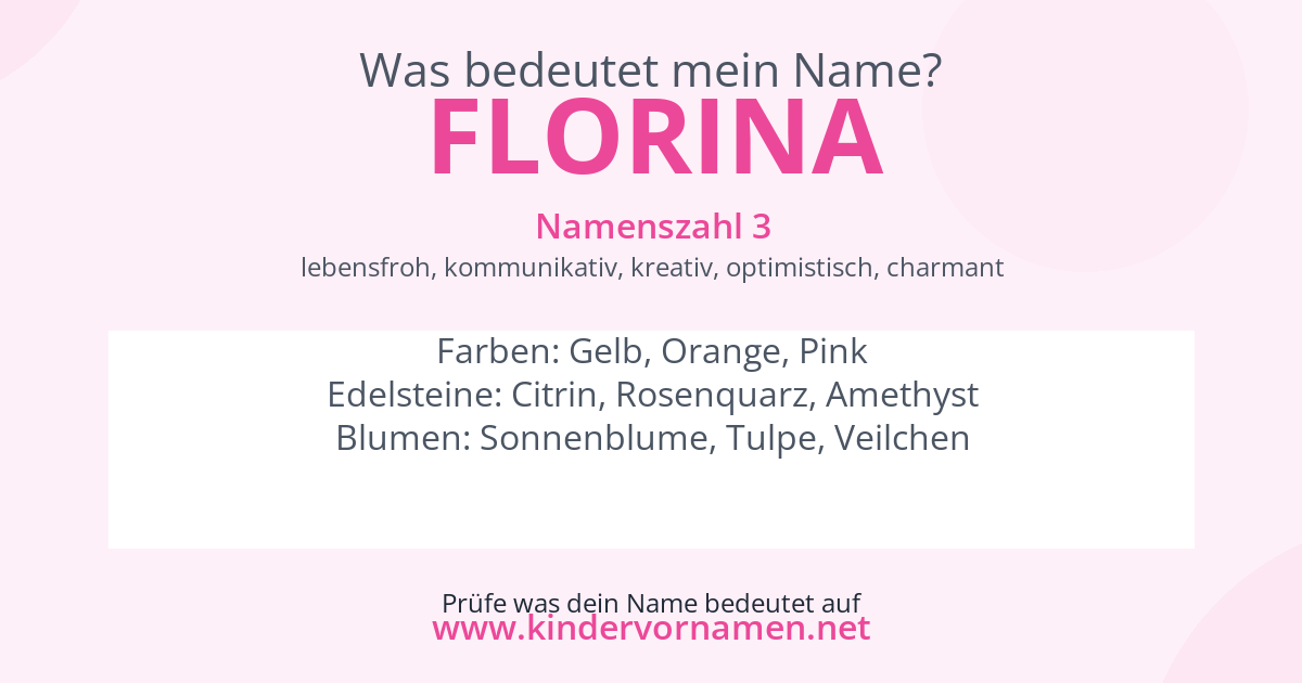 Was bedeutet der Name Florina?