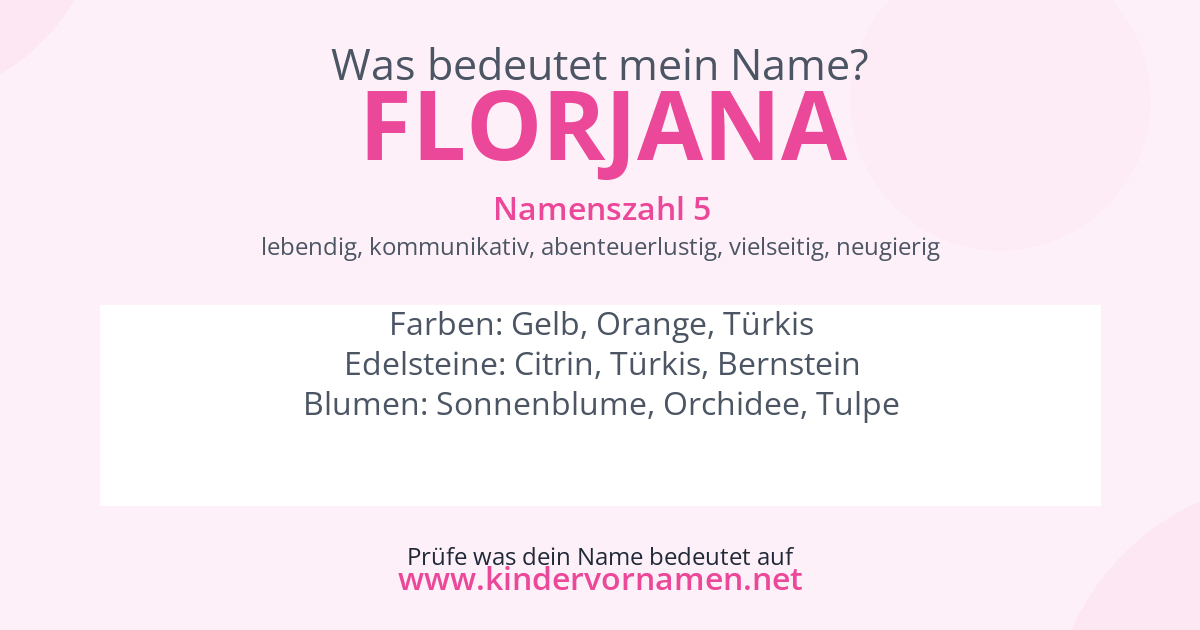 Was bedeutet der Name Florjana?