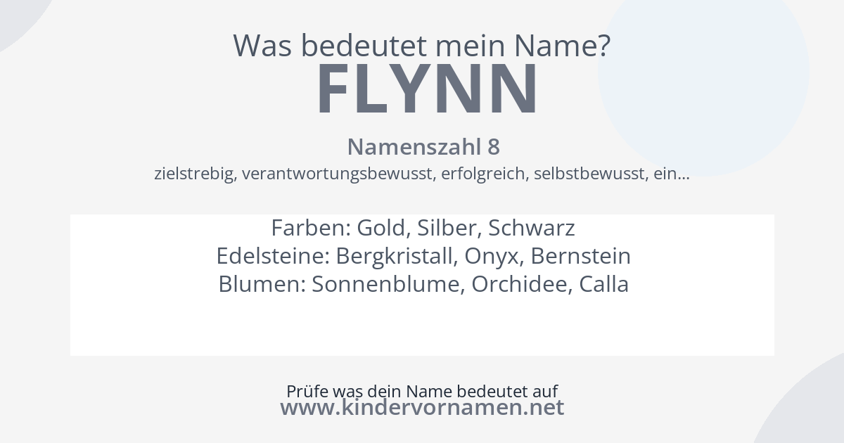 Was bedeutet der Name Flynn?