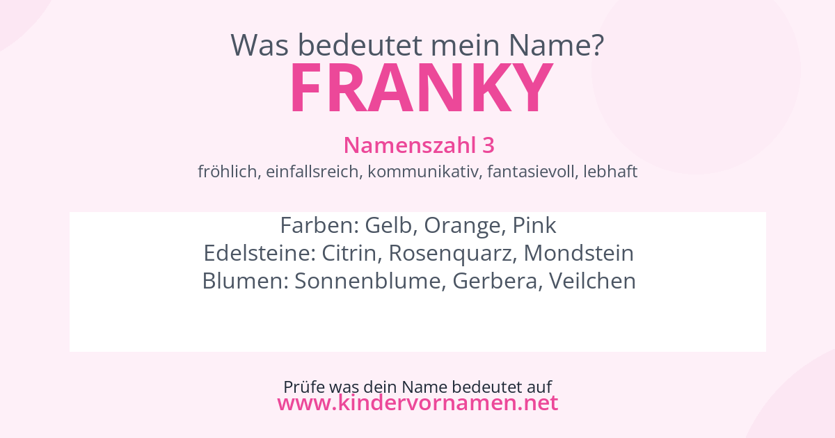 Was bedeutet der Name Franky?