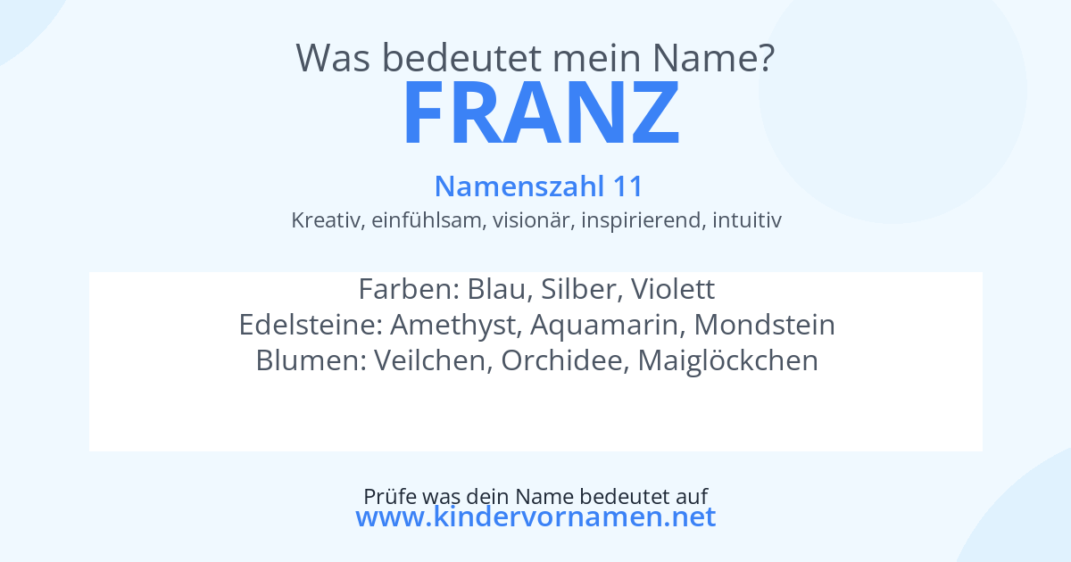 Was bedeutet der Name Franz?