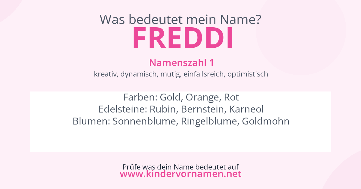 Was bedeutet der Name Freddi?